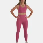 Evolve Leggings & Sports Bra Set - Rose Pink